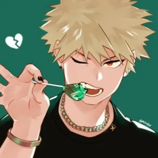 ❤️ 1e6958cb Bakugo My Hero Academia 动漫, 卡通, 粉丝作品, 我的英雄学院, 爆豪, 角色 telegram sticker