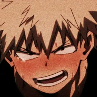😓 71c6840e Bakugo My Hero Academia 动漫, 我的英雄学院, 爆豪, 角色, 漫画 telegram sticker