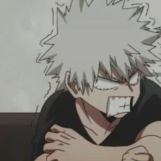 😤 adfe60db Katsuki Bakugo My Hero Academia 动漫, 漫画, 爆豪胜己, 我的英雄学院, 生气, 角色, 贴纸 telegram sticker