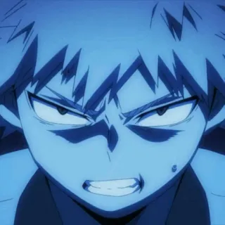🍺 6b425509 Katsuki Bakugo My Hero Academia Anime, Personnage, Katsuki Bakugo, My Hero Academia, colérique, expression, portrait telegram sticker
