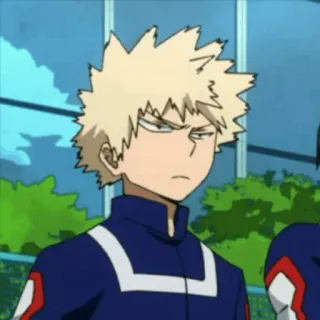 🍺 7bd2767b Katsuki Bakugo My Hero Academia Anime, My Hero Academia, Bakugo, Katsuki Bakugo, Colérique, Blond, Cheveux hérissés, Animation telegram sticker