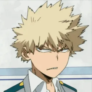 🍺 9f108091 Bakugo Katsuki My Hero Academia Bakugo, Katsuki, My Hero Academia, animé, en colère, personnage, cheveux blonds telegram sticker