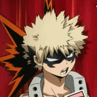 🎭 ed8cd686 Katsuki Bakugo My Hero Academia Anime, My Hero Academia, Katsuki Bakugo, Personnage, Dessin animé, Héros telegram sticker