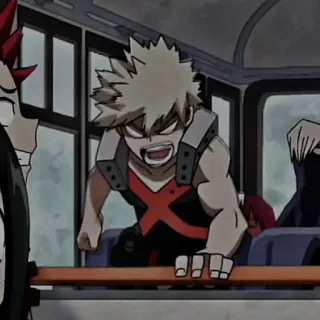 ❤️‍🔥 16bfa5e4 Bakugo My Hero Academia anime, bakugo, my hero academia, angry, character telegram sticker