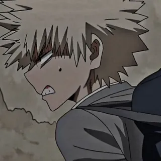 ❤️‍🔥 4b51ef00 Bakugo My Hero Academia anime, character, angry, expression, manga telegram sticker
