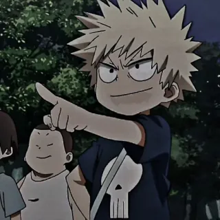 ❤️‍🔥 eb7cafae Bakugo My Hero Academia anime, character, bakugo, my hero academia, cartoon, skull telegram sticker