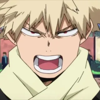 🥲 96926a24 Bakugo My Hero Academia anime, manga, character, hero, angry, anime character, my hero academia telegram sticker