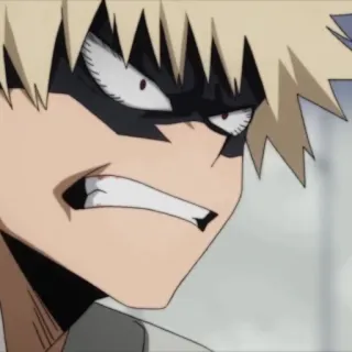 🥲 99dc50f8 Bakugo Katsuki My Hero Academia anime, manga, angry, anime character, hero, explosion, my hero academia telegram sticker