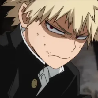 😶 a7fbc2e7 Bakugo My Hero Academia anime, My Hero Academia, Bakugo, Katsuki Bakugo, angry, hero telegram sticker