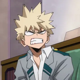 💥 59d24045 Bakugo My Hero Academia anime, manga, my hero academia, bakugo katsuki, character, angry, anime character telegram sticker