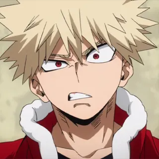 💥 c9b97ca0 Bakugo My Hero Academia anime, my hero academia, bakugo, angry, character telegram sticker