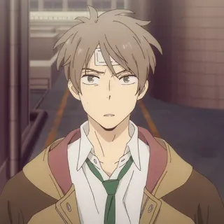 💵 6ebe8312 Anime, Hombre, Chico, Herido, Retrato telegram sticker