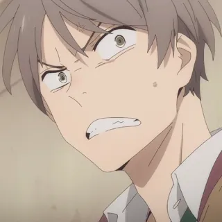 💳 a08e39ef Anime, Enojado, Hombre, Dibujo animado, Retrato, Cara, Expresión telegram sticker