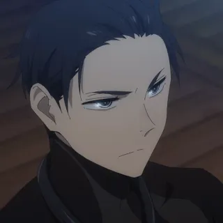 💳 b8f6bebf Anime, Hombre, Retrato, Serio, Personaje telegram sticker