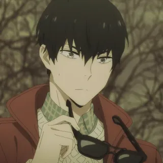 💵 d3d89a60 Anime, Hombre, Gafas, Dibujos animados, Retrato telegram sticker