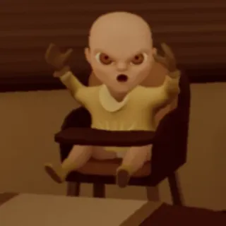 👺 73ef65bd The Baby in Yellow inquietante, bambino, gioco horror, spaventoso, giallo telegram sticker