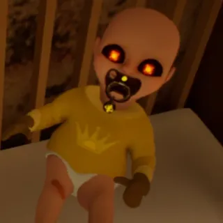 😜 86497c0f The Baby in Yellow bebè spaventoso, gioco horror, bambino in giallo, inquietante, videogioco, mostro, demone telegram sticker