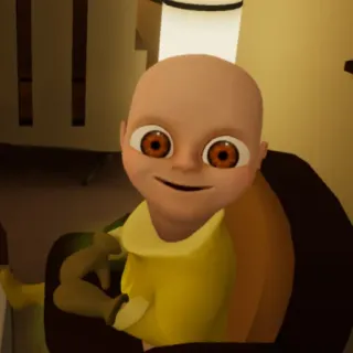 😁 a8190e85 bambino, giallo, bambola, gioco telegram sticker