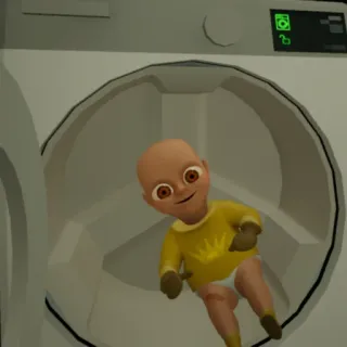 😵‍💫 cbcbfd01 The Baby in Yellow videogioco, horror, bebè, inquietante, spaventoso, giallo telegram sticker