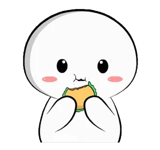 🍔 019ec6a3 可爱, 吃, 汉堡, 卡通, 食物, 卡哇伊 telegram sticker