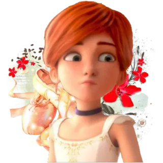 😥 02239939 Felicie Ballerina Ballett, Tänzer, Cartoon, animiert, Mädchen telegram sticker