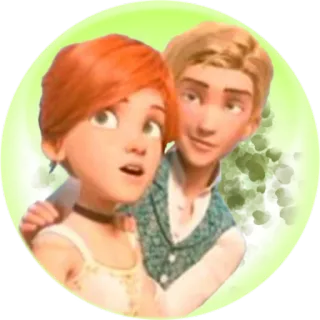 👫 44a26603 Cartoon, Figuren, Animation, Paar telegram sticker