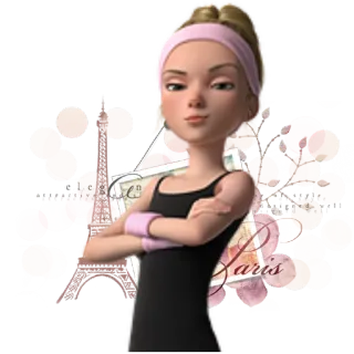 😒 5faf639b Paris frau, paris, eiffelturm, frankreich, stadt, cartoon, figur telegram sticker