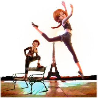 🏃 b35d8d10 Ballerina Ballerina, Tanz, Paris, Eiffelturm, Animation telegram sticker