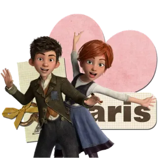 👫 d3c54a43 Paris Paris, Ballerina, animiert, Tanz, Frankreich telegram sticker