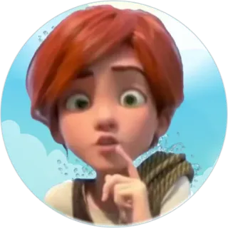 😯 de5e4034 Cartoon, animiert, Person, Figur, Finger, psst telegram sticker