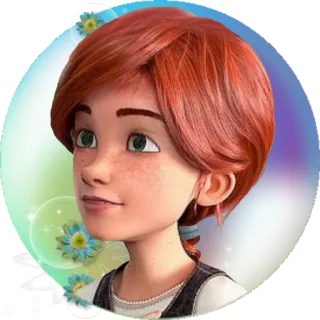 😊 f5683522 Félicie Ballerina Ballerina, Félicie, animiert, Cartoon, Mädchen, Porträt telegram sticker