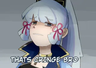🥴 3fef031a THATS CRINGE BRO Anime, Cringe, Humor, Meme, Declaración telegram sticker