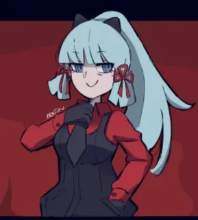 😈 9bb56fa9 Anime, Manga, Chica, Dibujo animado, Personaje, Arte digital telegram sticker