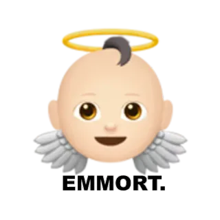 👶 24b5e5e4 EMMORT. Emoji, Angelo, Bambino, Aureola, Ali, Carino telegram sticker