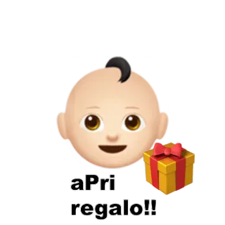 👶 4fdf306e aPri regalo!! bimbo, regalo, regalo, festa telegram sticker