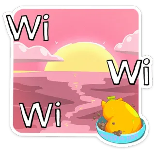 🍌 f043a9dd Wi Wi Wi 고양이, 일몰, 만화, 귀여운, 애완 동물 telegram sticker