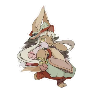 🙂 39e8081e Nanachi Made in Abyss Anime, Personage, Konijn, Konijntje, Nanachi, Made in Abyss telegram sticker