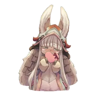 😘 73e53b08 Nanachi Made in Abyss Anime, Personage, Schattig, Illustratie, Cartoon telegram sticker