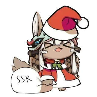 😆 87bb04e0 SSR kerst, kerstman, anime, cartoon, chibi, schattig, vakantie telegram sticker
