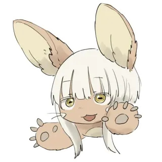 👐 a37de811 Nanachi Made in Abyss Anime, Manga, Schattig, Dier, Furry, Illustratie telegram sticker