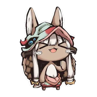 😆 b5aab72c Nanachi Made in Abyss Anime, Cartoon, Made in Abyss, Nanachi, Schattig, Chibi telegram sticker