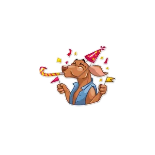 🥳 8f738360 狗, 派对, 庆祝, 节日, 卡通, 动物, 乐趣, 贴纸 telegram sticker