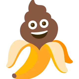 🤎 5e76ffc6 Emoji, Banaan, Poep, Eten, Grappig, Fruit telegram sticker