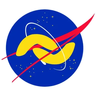 🚀 079a82c1 NASA, kosmos, nauka, eksploracja, logo, gwiazdy, ziemia whatsapp sticker