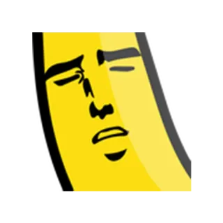 🤨 fd94a9fc banan, twarz, mem, śmieszne, wyrażenie, owoc telegram sticker