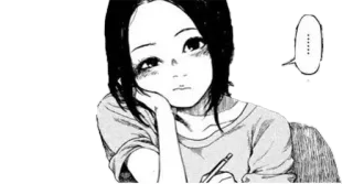 😕 4135c7eb 애니메이션, 만화, 소녀, 글쓰기, 생각, 학생 telegram sticker