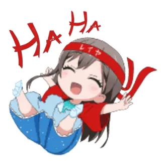 😂 ad5461e7 HA HA anime, cartoon, chibi, laughing, happy, joyful telegram sticker