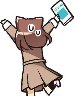 🏃‍♀ 6d5ac7d2 CROWN dibujos animados, personaje, lindo, ilustración telegram sticker