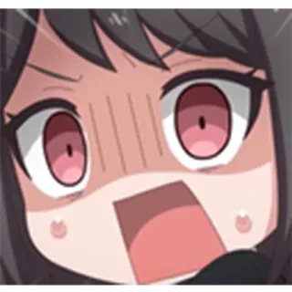 😳 232a6a54 Anime, Gadis, Marah, Terkejut, Jengkel, Kartun, Terkejut telegram sticker