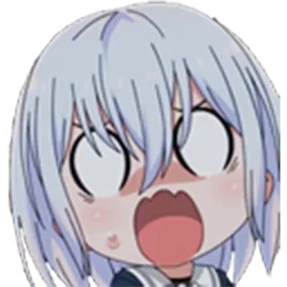 😫 caecf50c anime, terkejut, kaget, karakter, chibi, manga, kawaii telegram sticker